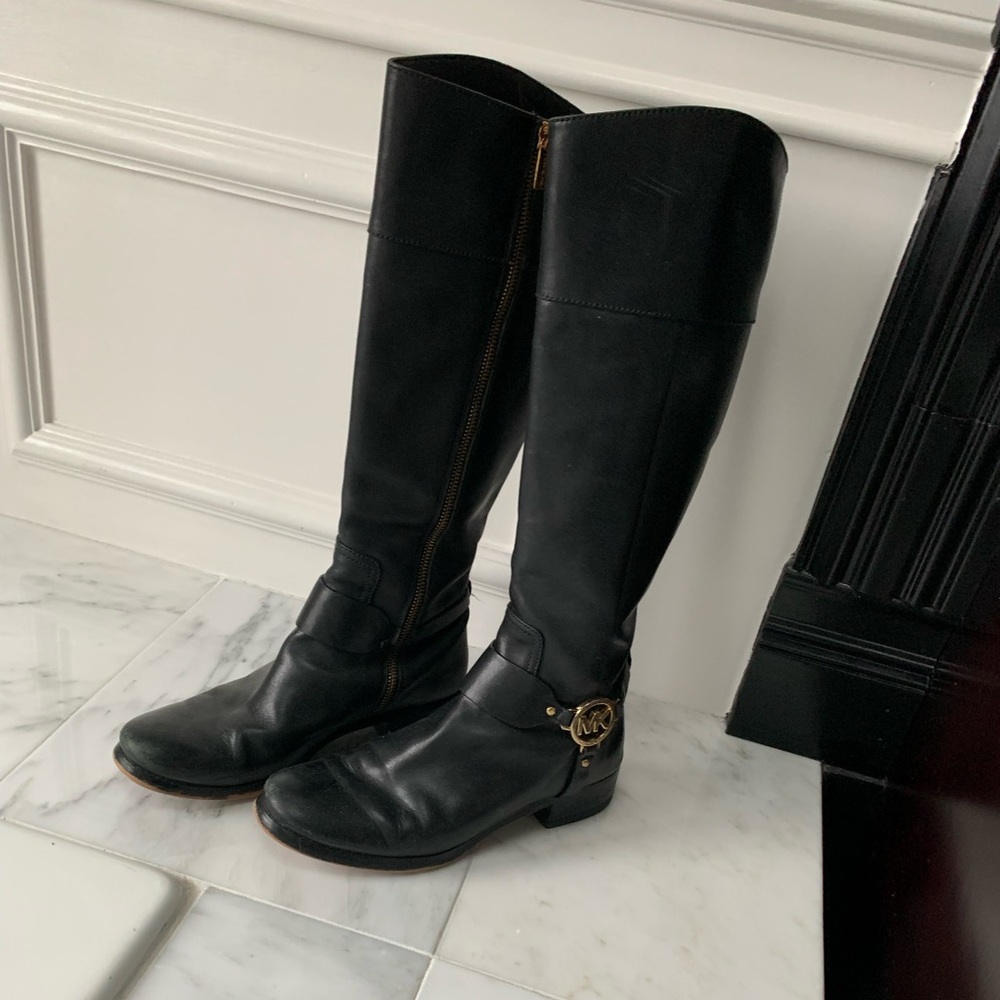 Michael Kors Stockard Leather Riding Boots 8.0